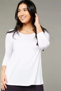 Tani 3/4 Sleeve Relax Top | White