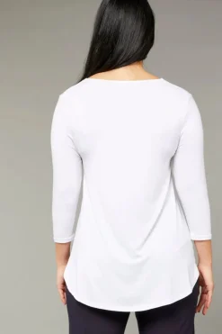 Tani 3/4 Sleeve Relax Top | White