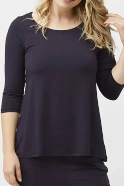 Tani 3/4 Sleeve Swing Top Navy | 79376