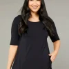 Tani Elbow Swing Tee | Black 79765