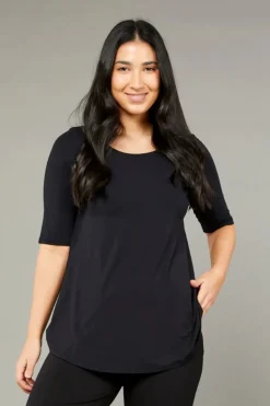Tani Elbow Swing Tee | Black 79765