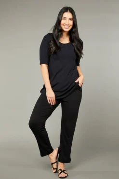Tani Elbow Swing Tee | Black 79765