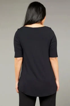 Tani Elbow Swing Tee | Black 79765