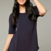 Tani Elbow Swing Tee | Navy 79765