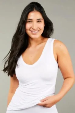 Tani Tank V Neck | White