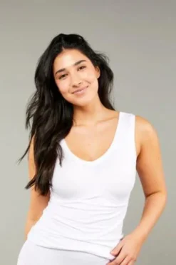 Tani Tank V Neck | White