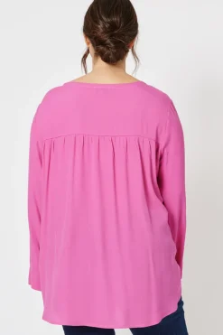 Threadz & Clarity Kerryn Pocket Top | Fushia