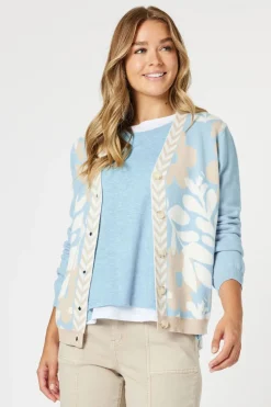 Threadz & Clarity Pasadena Cardigan | Blue/Natural