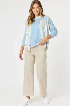 Threadz & Clarity Pasadena Cardigan | Blue/Natural