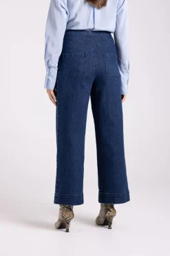 Two T's 7/8 Denim Wide Leg Pant | Dark Denim