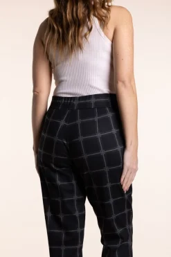 Two T's Check Ponte Panel Pant | Large Check
