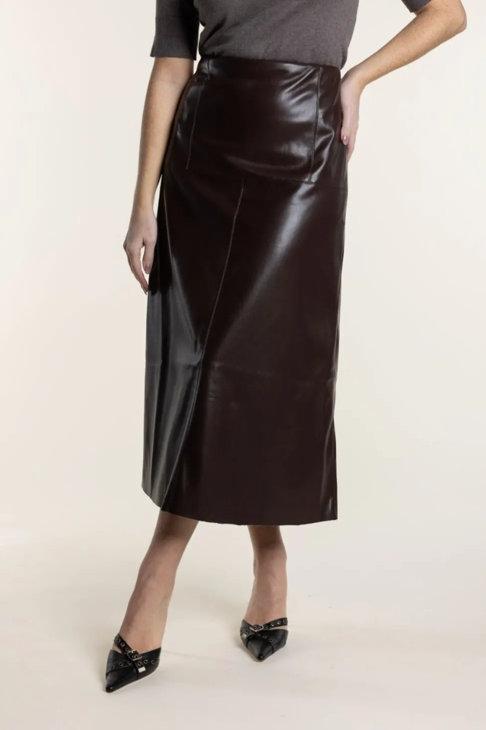 Two T's Faux Leather Skirt | Coco