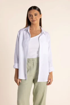 Two T's Linen Shirt | White
