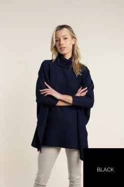 Two T's Oversized Sweater | Black