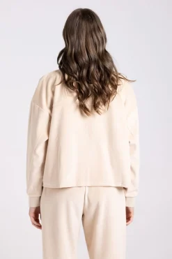 Two T's Velour Jacket | Almond