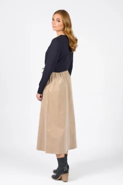 Vassalli Cord Skirt | Oat