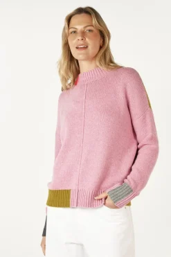 Zaket & Plover Colour Block Trim Jumper | Parfait