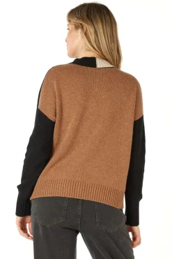 Zaket & Plover Colour Block Trim Jumper | Black