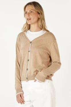 Zaket & Plover Essential V Cardi | Oat
