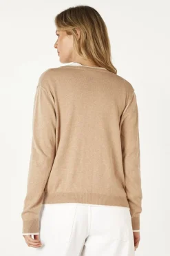 Zaket & Plover Essential V Cardi | Oat