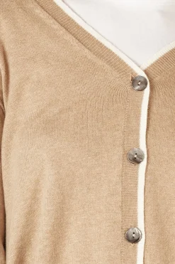 Zaket & Plover Essential V Cardi | Oat