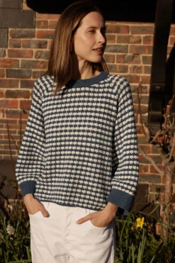 Zaket & Plover Texture Jumper | Denim