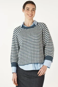 Zaket & Plover Texture Jumper | Denim