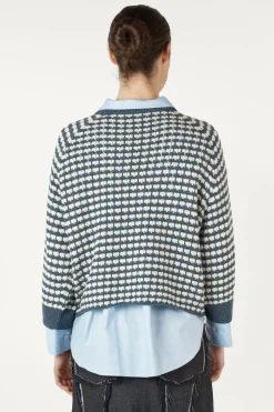 Zaket & Plover Texture Jumper | Denim