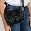 Zjoosh Ruby Rouche Cross Body Bag | Black