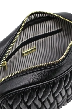 Zjoosh Ruby Rouche Cross Body Bag | Black